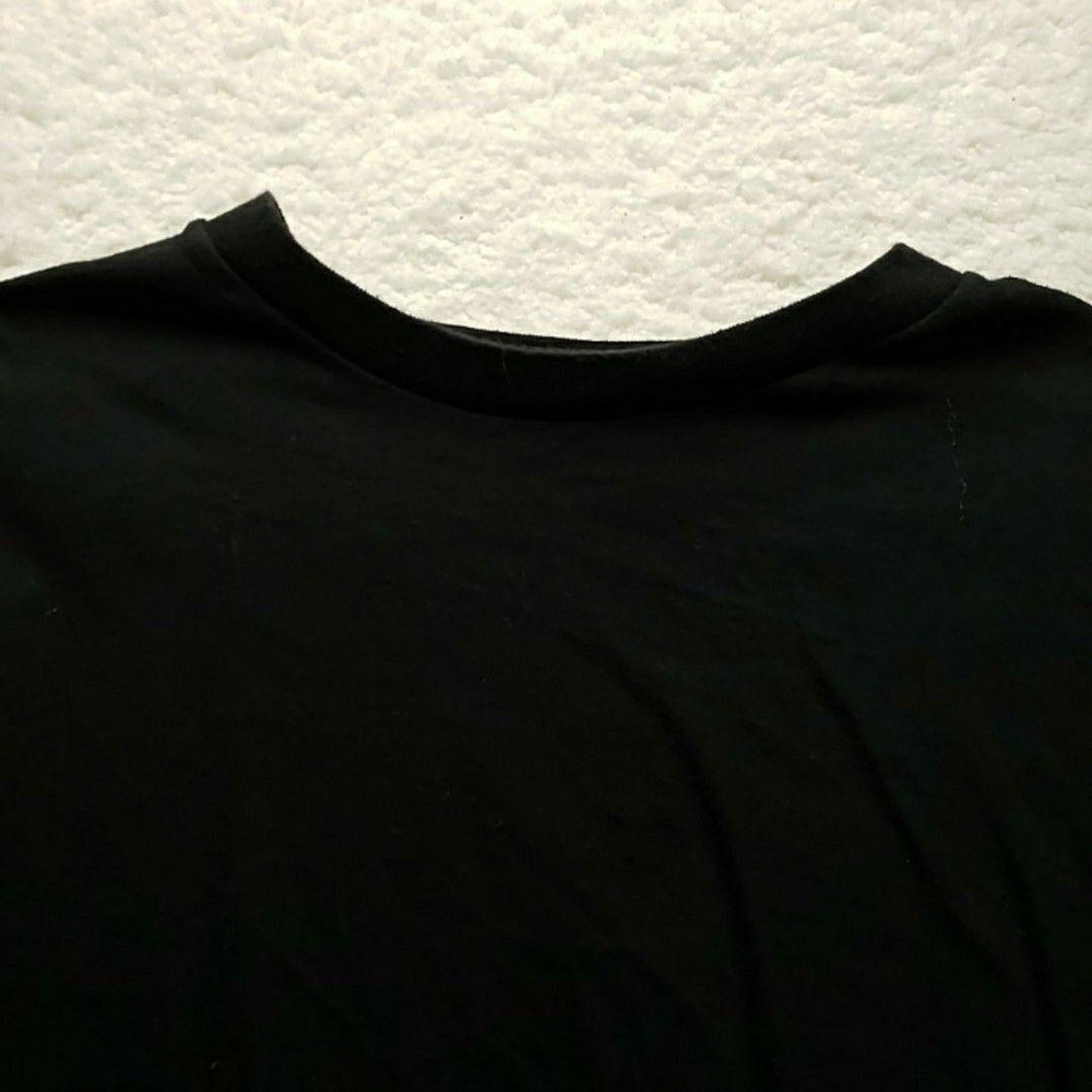 Jockey Shirt Mens Large Black Solid Basic Crewneck Tagless Cotton Jersey Tee